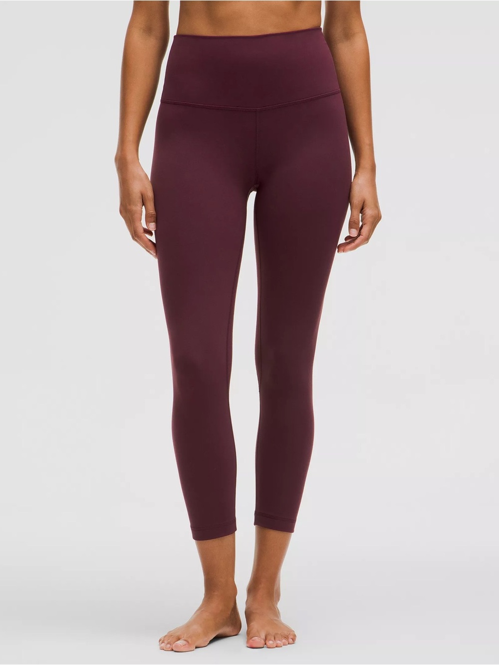 lululemon athletica cropped Maroon High-Waist Leggings